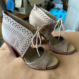 Gianni Bini Gypsie Daze lace up block heels